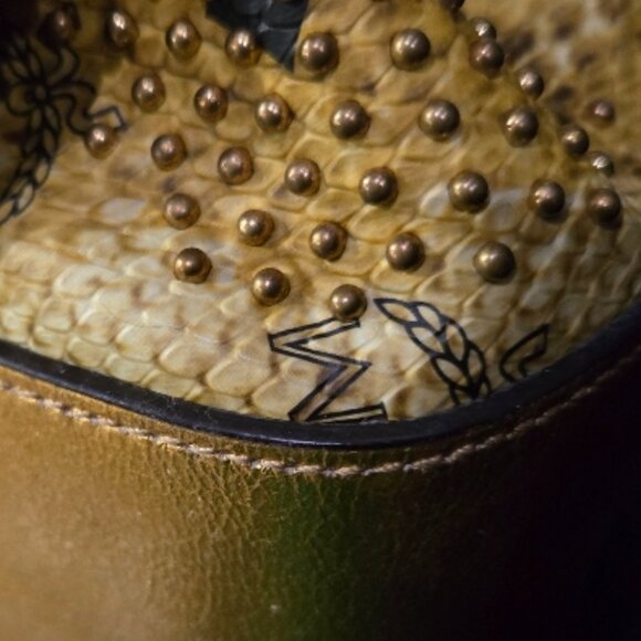 EUC Authentic MCM Snake Print Satchel RARE - Picture 10 of 15